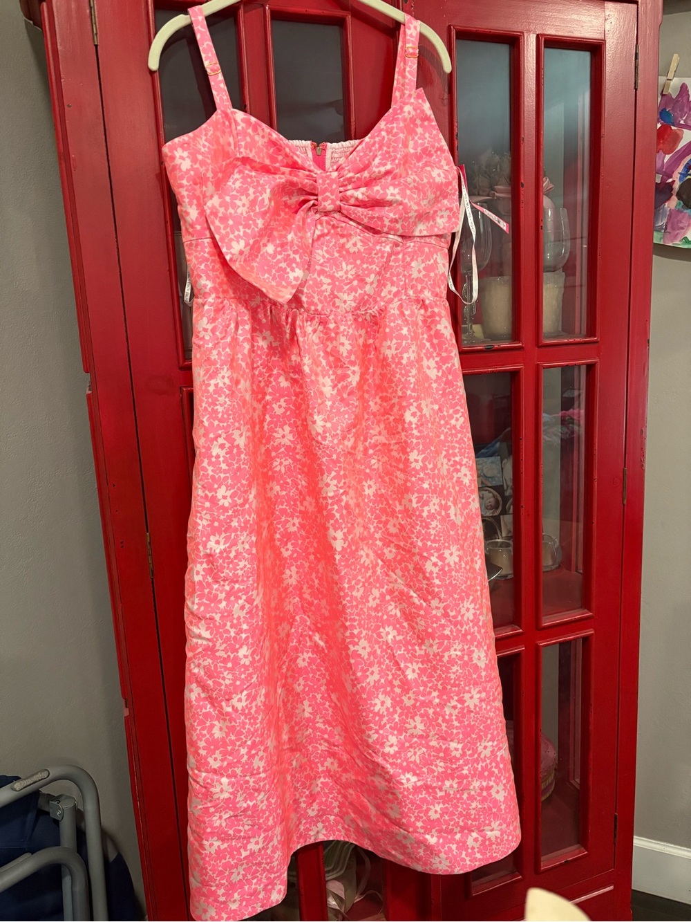Lilly Pulitzer Pink Floral Bow Sundress